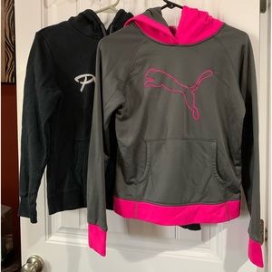 2 Puma sweaters Sz adult Small and kids large